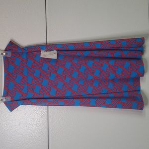 LulaRoe Red and Blue Azure Style skirt Maxie NWT Medium Fourth of July